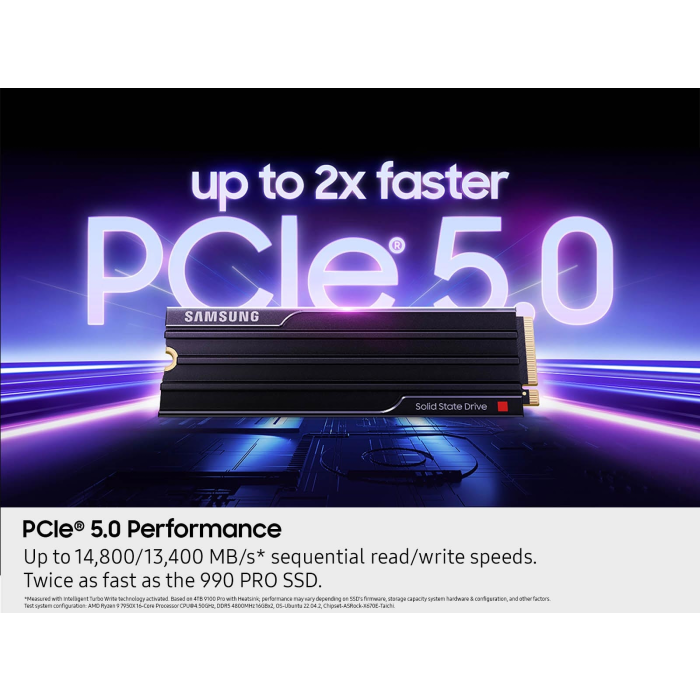 Samsung 2TB 9100 PRO PCIe 5.0 NVMe M.2 SSD s hladilnikom