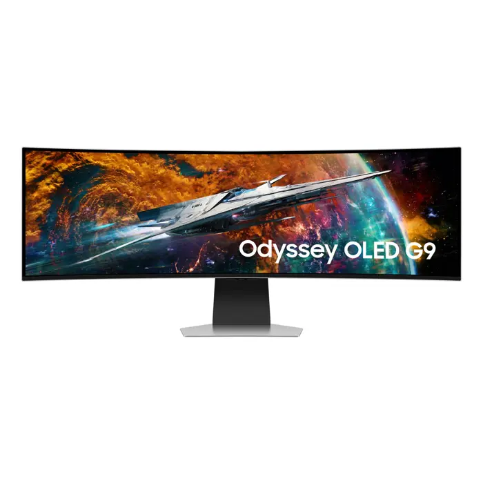 Samsung G95SC computer monitor 124.5 cm (49") 5120 x 1440 pixels Dual QHD OLED Silver
