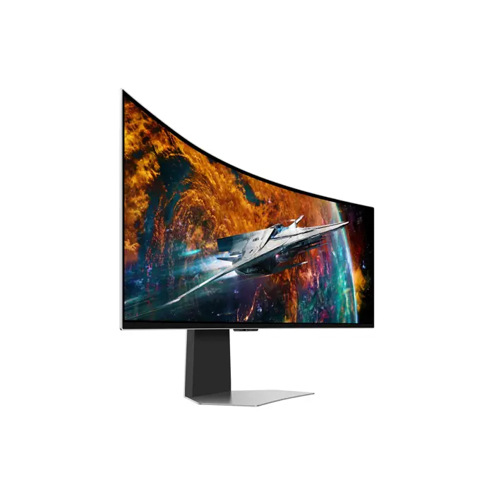 Samsung G95SC computer monitor 124.5 cm (49") 5120 x 1440 pixels Dual QHD OLED Silver