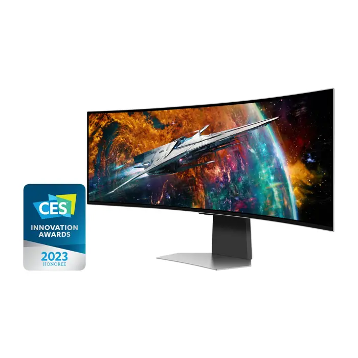Samsung G95SC computer monitor 124.5 cm (49") 5120 x 1440 pixels Dual QHD OLED Silver