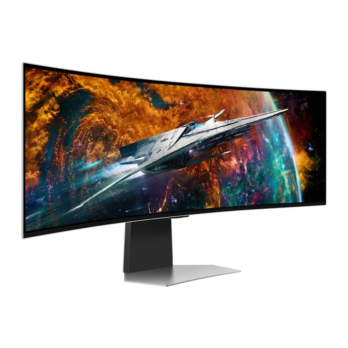 Samsung G95SC computer monitor 124.5 cm (49") 5120 x 1440 pixels Dual QHD OLED Silver