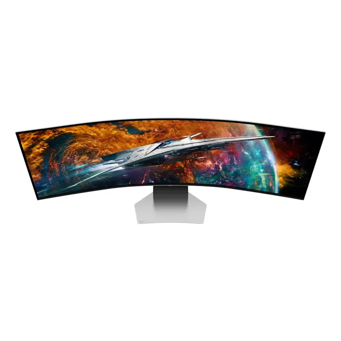 Samsung G95SC computer monitor 124.5 cm (49") 5120 x 1440 pixels Dual QHD OLED Silver