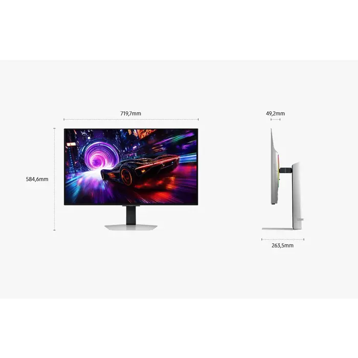 Samsung S32FG810SU computer monitor 81.3 cm (32") 2160 x 3840 pixels 4K Ultra HD OLED Silver