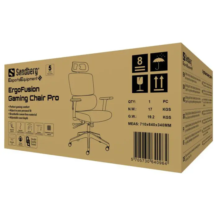 Sandberg 640-96 ErgoFusion Pro Gaming stol