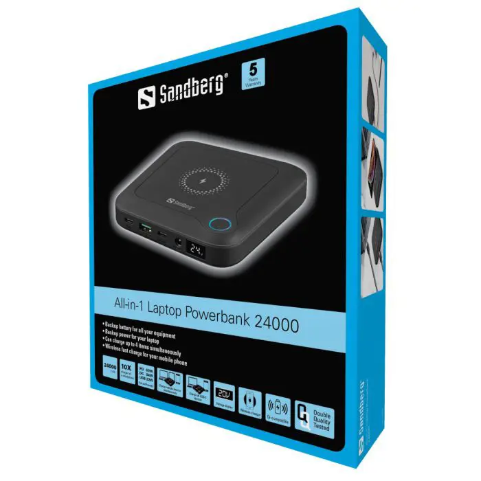 Sandberg All-in1 Laptop Powerbank 24000 portable battery