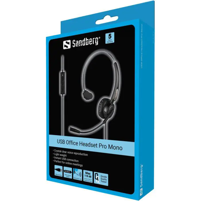 Sandberg headset with USB Office Headset Microphone
