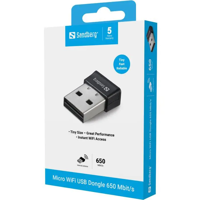 Sandberg Micro Wifi bežična USB mrežna kartica 650 Mbit/s