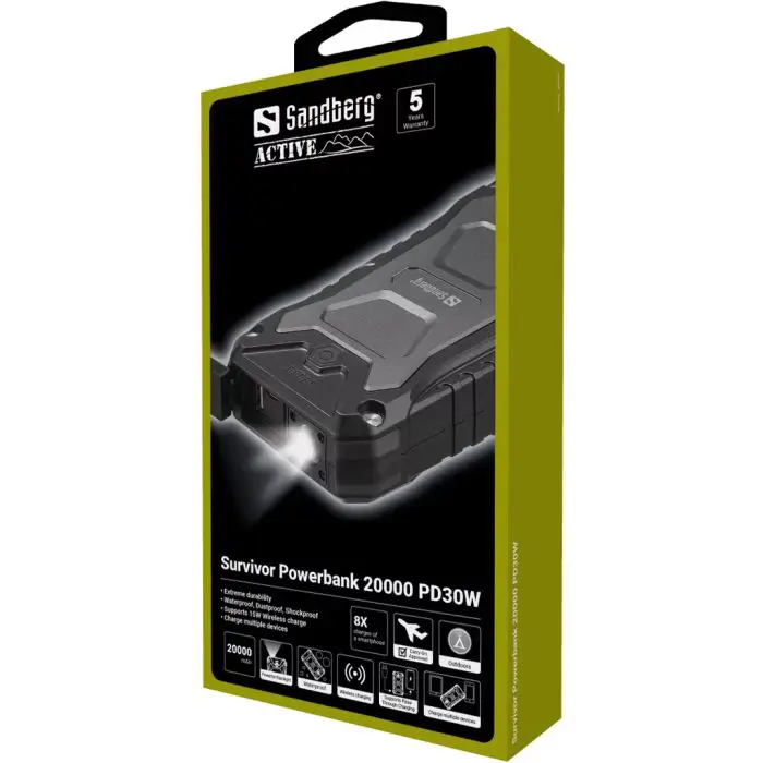 Sandberg Survivor Powerbank 20000 PD30W portable battery