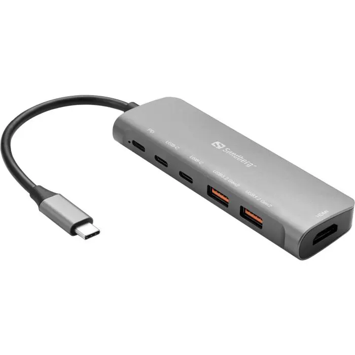 Sandberg USB-C Dock HDMI + 2xusb-A + 2xusb-C + PD100W