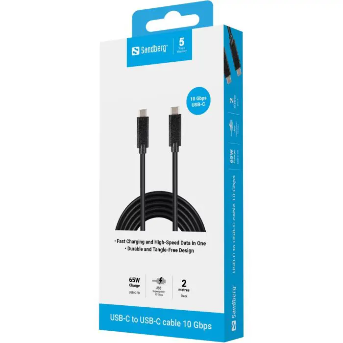 Sandberg USB-C v USB-C 2M USB 3.1 Gen2 kabel