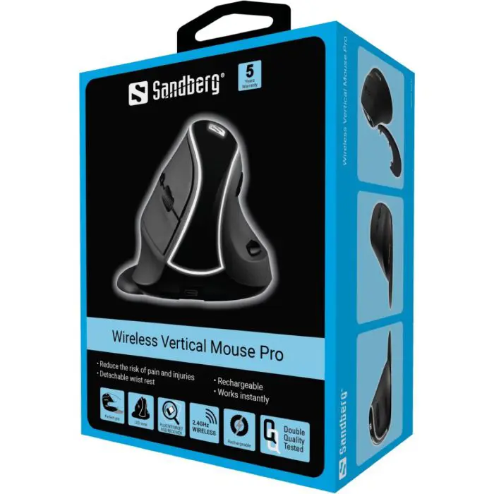 Sandberg Wireless Vertical ergonomic vertical rechargeable wireless mouse