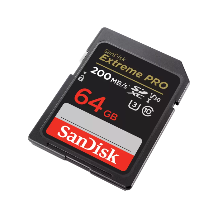 SANDISK EXTREME PRO 64GB SD, 200MB/s
