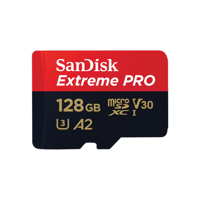 SanDisk Extreme PRO microSDXC 128GB + SD Adapter up to 200MB/s & 90MB/sA2 C10 V30 UHS-I U3