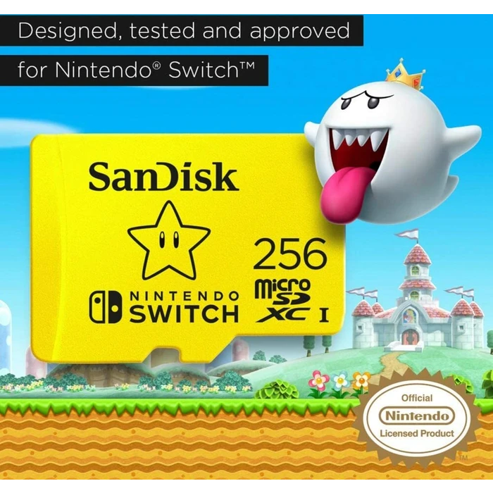 SanDisk microSDXC card for Nintendo Switch 256GB, up to 100MB/s Read, 60MB/s Write, U3, C10, A1, UHS-1