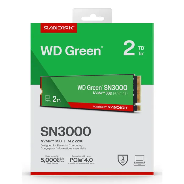 SanDisk SN3000 2.05 TB M.2 PCI Express 4.0 NVMe QLC 3D NAND