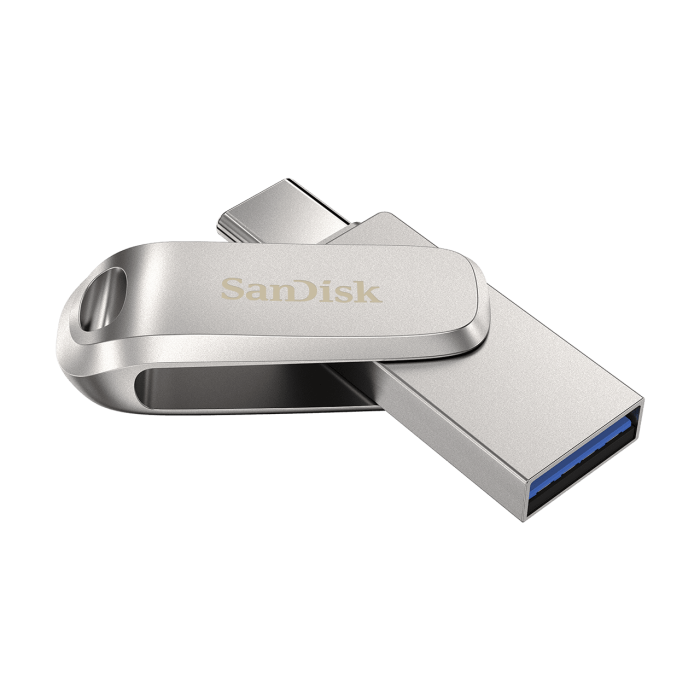 SanDisk Ultra Dual Drive Luxe USB Type-C 64GB 150MB / s USB 3.1 Gen 1, silver