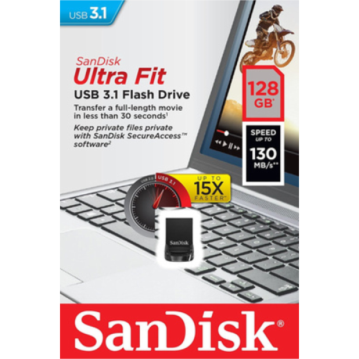 SanDisk Ultra Fit USB 128GB USB 3.1.
