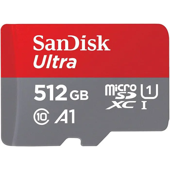 SanDisk Ultra microSDXC 512GB + SD Adapter 150MB/s A1 Class 10 UHS-I
