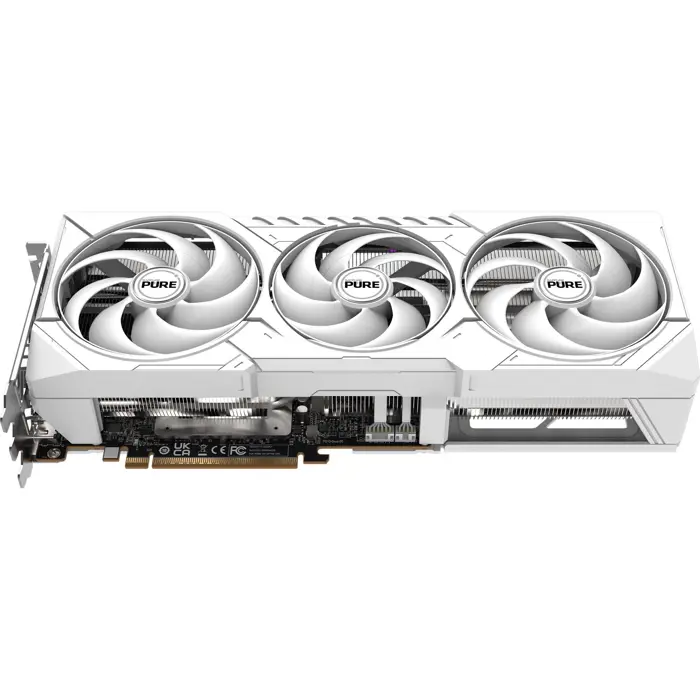 SAPPHIRE Radeon RX 9070 Pure OC, graphics card white, RDNA4, GDDR6, 2x DisplayPort, 2x HDMI