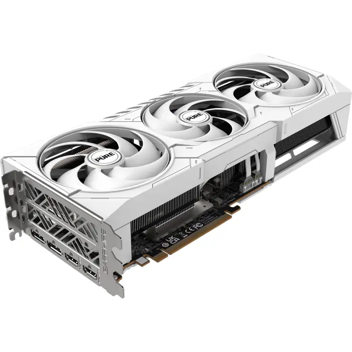 SAPPHIRE Radeon RX 9070 XT Pure, graphics card white, RDNA4, GDDR6, 2x DisplayPort, 2x HDMI 2.1