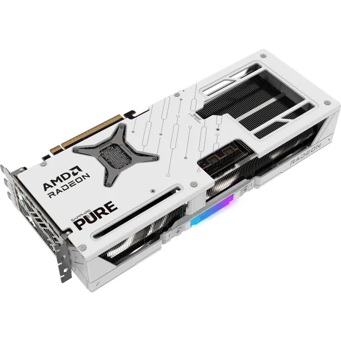 SAPPHIRE Radeon RX 9070 XT Pure, graphics card white, RDNA4, GDDR6, 2x DisplayPort, 2x HDMI 2.1