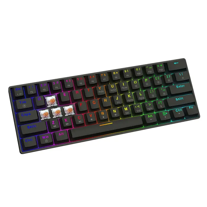 Savio BLACKOUT X2 PEACH keyboard Gaming USB QWERTY US International Black