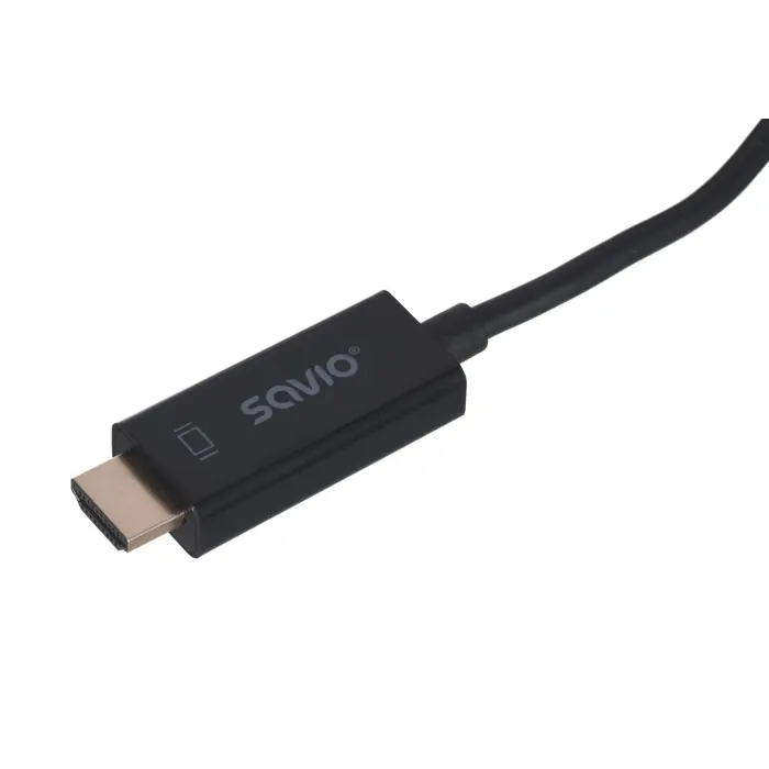 Savio CL-56 video cable adapter 1.5 m DisplayPort HDMI Type A (Standard) Black