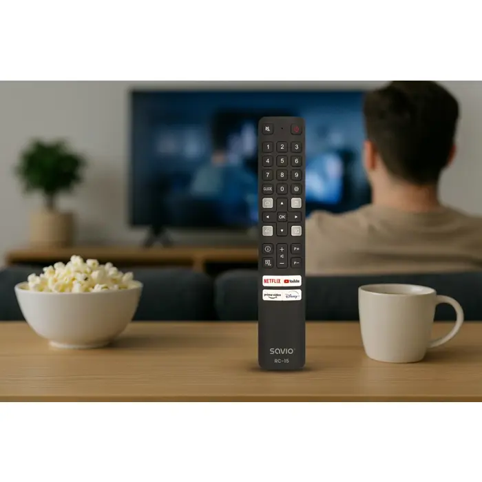 SAVIO RC-15 universal remote control/replacement for TCL , SMART TV