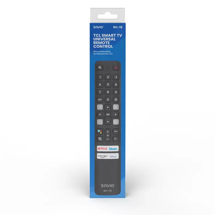 SAVIO RC-15 universal remote control/replacement for TCL , SMART TV