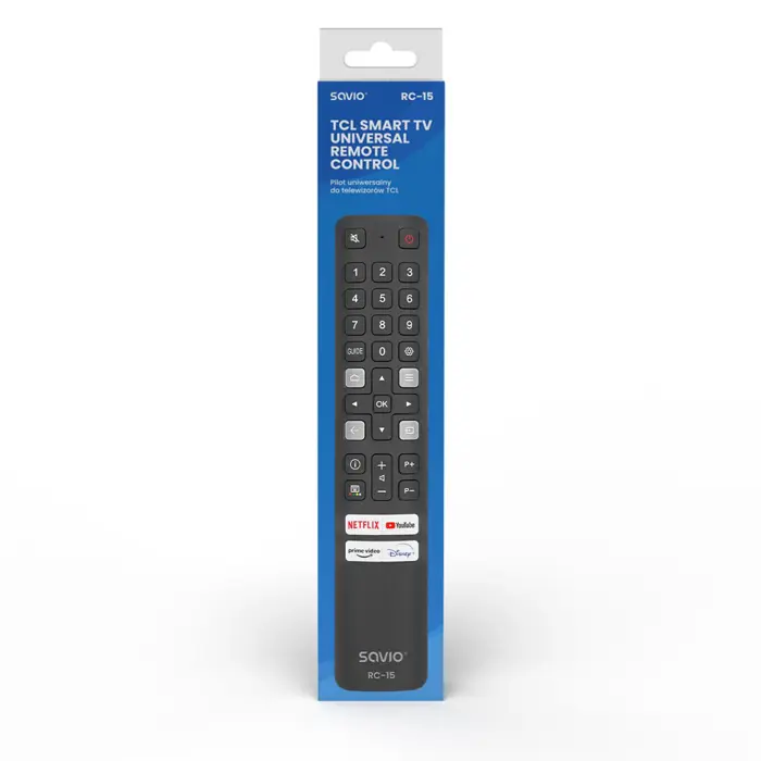 SAVIO RC-15 universal remote control/replacement for TCL , SMART TV