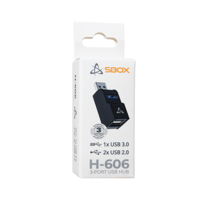 SBOX 3u1 USB 3.0 hub H-606