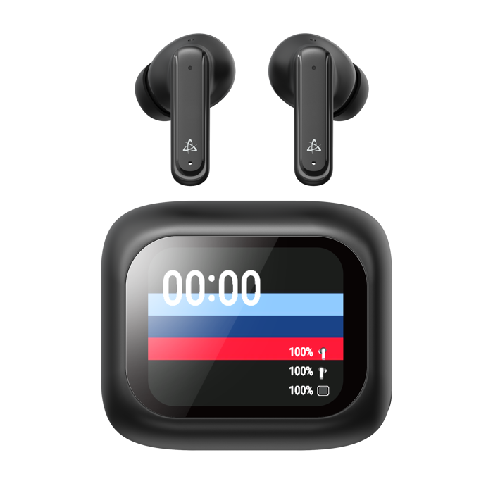 SBOX bluetooth earbuds EB-TWS08 crne ANC Touch Display