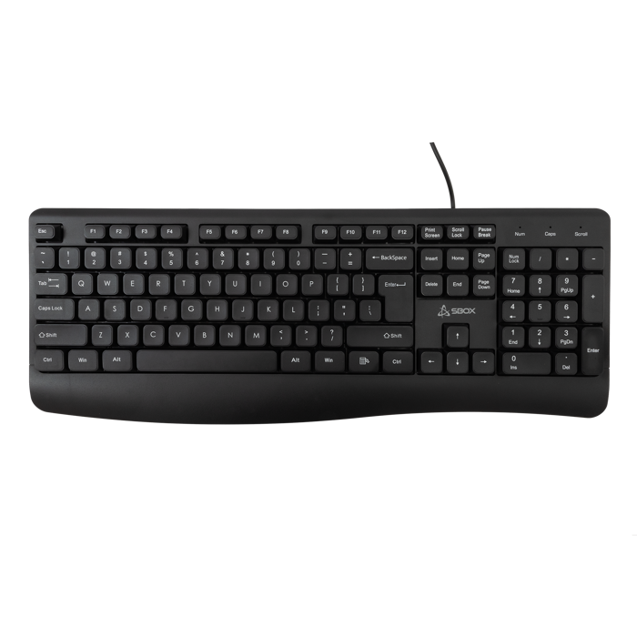 SBOX žičana tanka tipkovnica K-103 US
