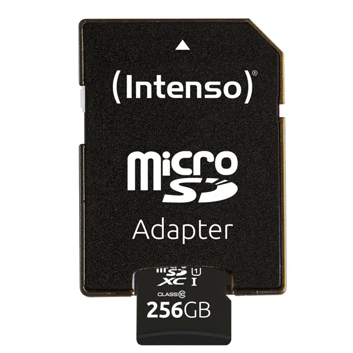 SD MicroSD Card 256GB Intenso SDXC UHS-I Class10