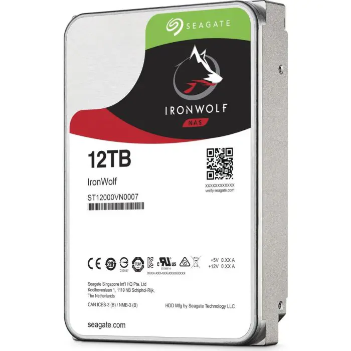 Seagate 12TB IronWolf 3,5 SATA 6Gb/s 7200rpm 256MB HDD disk