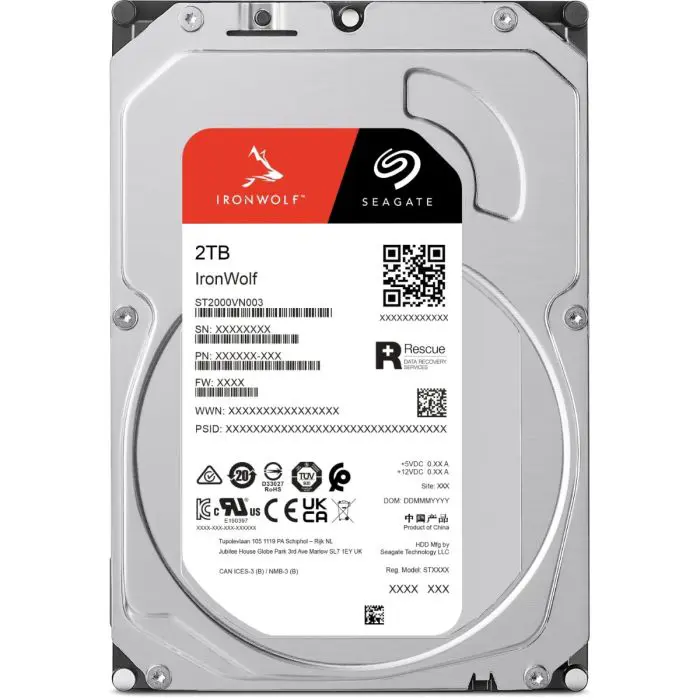 Seagate 2TB IronWolf 3,5 SATA 6Gb/s 5400rpm 256MB HDD disk