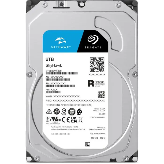 Seagate 6TB SkyHawk 3,5 SATA 6Gb/s 5400rpm 256MB HDD disk