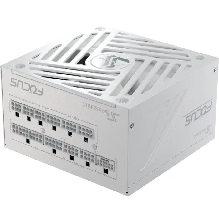 Seasonic FOCUS GX-1000 1000W ATX3.0 White Edition, PC power supply (white, 1x 12VHPWR, 3x PCIe, cable management, 1000 watts)