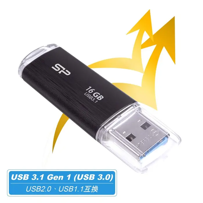 SILICON POWER Blaze B02 Pendrive USB flash drive 16GB USB Type-A 3.2 Gen 1 (SP016GBUF3B02V1K) Black