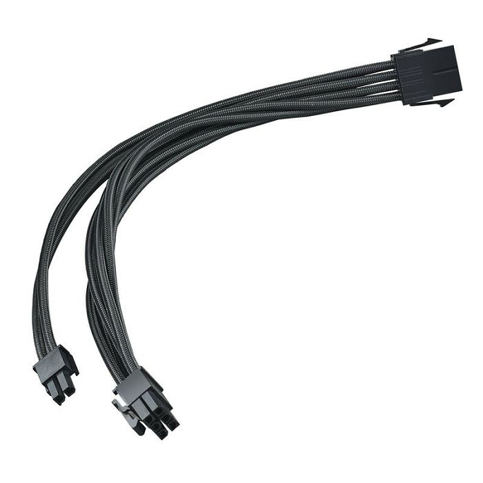 SilverStone 8-Pin-PCIe auf 6+2-Pin-PCIe Verlängerung, 250mm - black SST-PP07E-PCIB