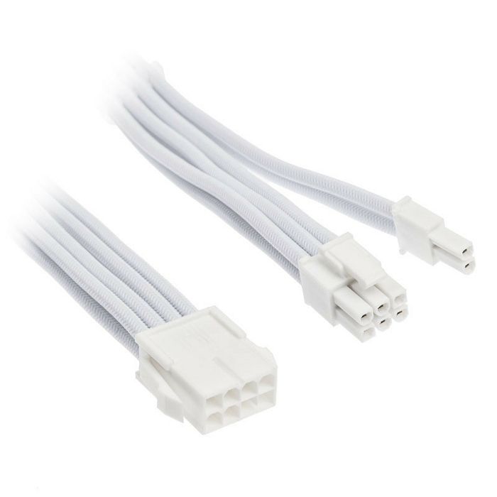 SilverStone 8-Pin-PCIe auf 6+2-Pin-PCIe Verlängerung, 250mm - white SST-PP07E-PCI8W-V2