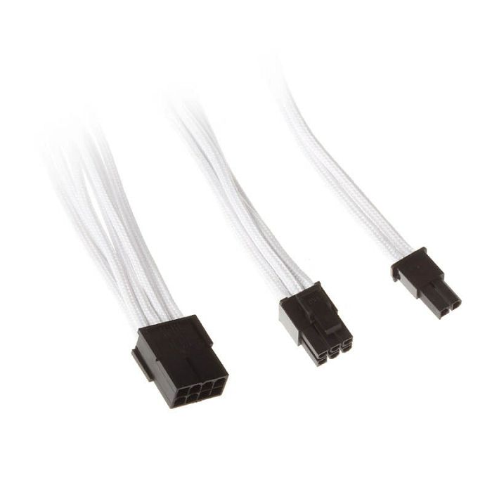SilverStone 8-Pin-PCIe auf 6+2-Pin-PCIe Verlängerung - 250mm white SST-PP07-PCIW