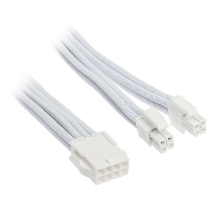 SilverStone EPS 8-Pin zu EPS/ATX 4+4-Pin Kabel, 300mm - white SST-PP07E-EPS8W-V2
