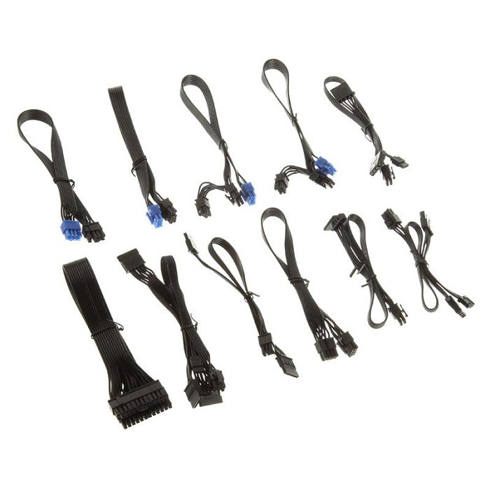SilverStone kurzes napajanje-Kabelset für Strider, flachband - black SST-PP05-E