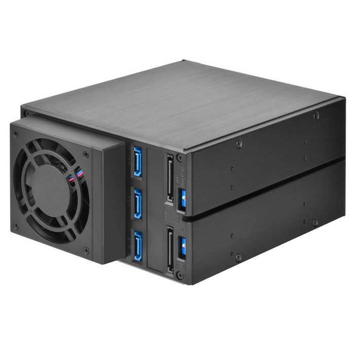 SilverStone SST-FS303-12G 3.5" External Case, 3-Bay - Black SST-FS303-12G
