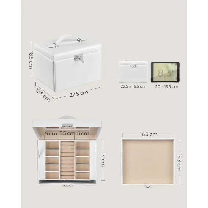 SONGMICS four-layer jewelry box