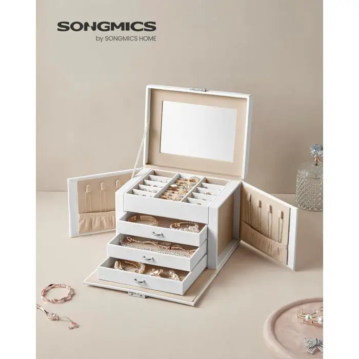 SONGMICS four-layer jewelry box
