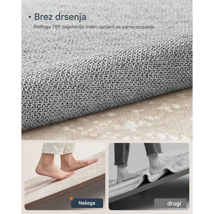 Songmics Home a non -slip carpet in the color of the cappuccino