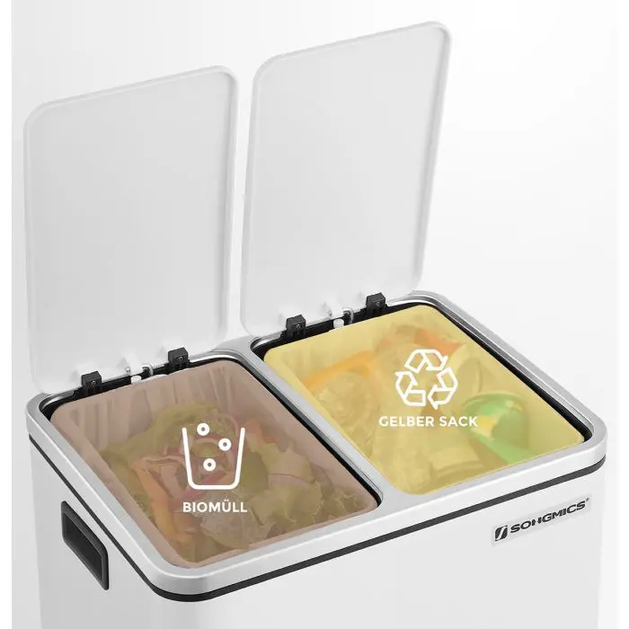 SONGMICS kitchen waste bin, 2 x 15 L