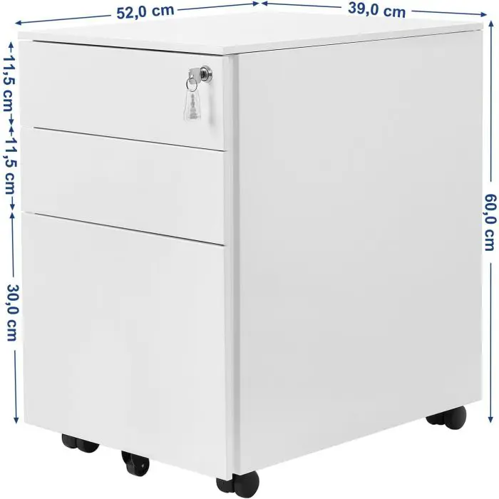 SONGMICS Office cabinet on wheels OFC60BK